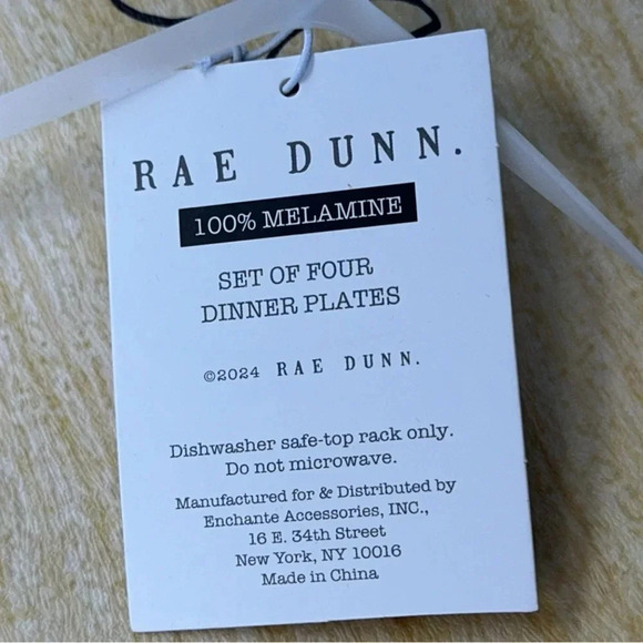 NWT Set of 4 Rae Dunn Melamine Dinner Plates BBQ Dishwasher Safe 2024 Collection - Picture 2 of 6